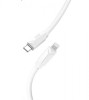 Cablu transfer date si incarcare XO NB-Q236A tip Lightning - USB-C PD27W 1m Brodat, Alb