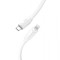 Cablu transfer date si incarcare XO NB-Q236A tip Lightning - USB-C PD27W 1m Brodat, Alb