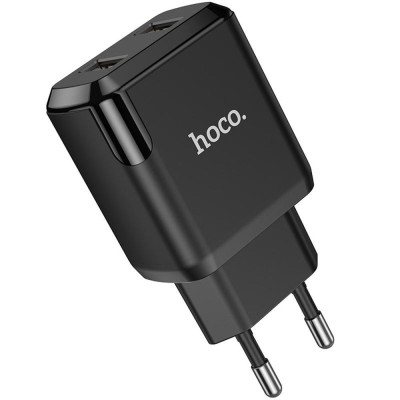 Incarcator Hoco - Fast Charge, 10W, 2.1A - 2 x USB-A, Negru (N7) foto