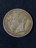 Belgia 1869 - 5 franci - monedă de argint #5