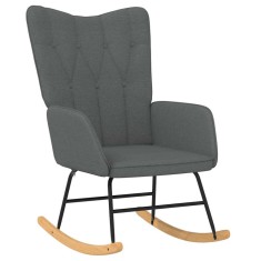 vidaXL Scaun balansoar, gri &icirc;nchis, material textil
