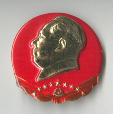 Insigna veche de colectie Personalitati - Dictator - Lider politic - MAO - China foto