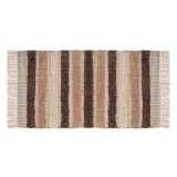 Covor cu dungi, design modern, culori pastelate, bumbac, multicolor, 110 x 70 cm
