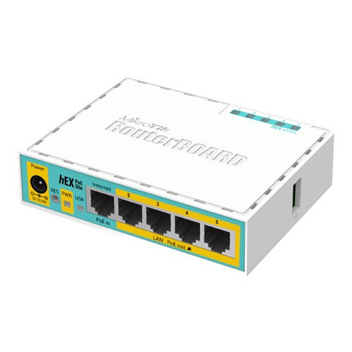 Router hEX PoE Lite, 5 x Fast Ethernet 4 x PoE, RouterOS L4 - Mikrotik RB750UPr2 SafetyGuard Surveillance