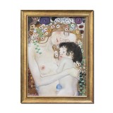Tablou celebru pictat manual inramat, Dragoste materna, 45x35cm ulei pe panza, reproducere Gustav Klimt