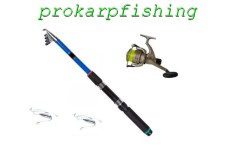 Set pescuit procarpfishing cu lanseta tele de 2.4 m si mulineta lc540 cu fir foto