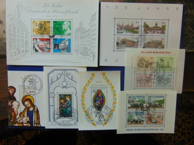 GERMANIA -- BERLINUL DE VEST 7 COLITE STAMPILATE DIVERSE foto