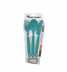 Tacamuri camping - drumetie Sea To Summit Charcoal - set 3 bucati cu carabina, pacific blue