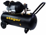 Compresor aer Stager HM3100V-10, 100L, 10bar, 356L min, monofazat, angrenare directa