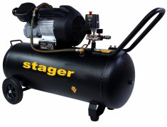 Compresor aer Stager HM3100V-10, 100L, 10bar, 356L min, monofazat, angrenare directa