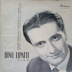 Disc vinil, LP. Concert Pentru Pian si Orchestra in La Minor, Op. 16-Grieg, Pian: Dinu Lipatti, Orchestra "Philh