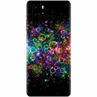 Husa silicon pentru Huawei P30 Pro, Rainbow Colored Soap Bubbles foto