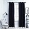 vidaXL Draperii opace cu inele, 2 buc., negru, 140 x 225 cm, catifea 134489