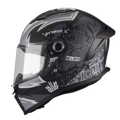 Casca integrala MT Stinger 2 Kids Tagger B2 negru mat - tip viziera: MT-V-28B - casca de copii - Negru mat, S kids (49/50cm)