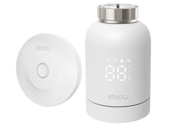 Kit robinet termostatic calorifer pe baterii si hub Imou TRV1, control vocal de pe telefon, Display LCD, Wi-Fi + Zigbee, KIT-TRV1-EU-2 SafetyGuard Sur