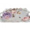 Fructiera platou cu flori, Roz, 42 cm, MK109