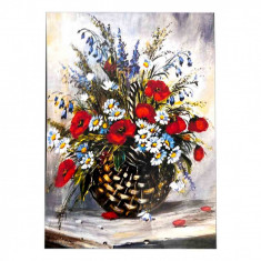 Kit Pictura pe Numere - Vaza cu Flori de c&acirc;mp