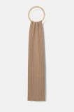 United Colors of Benetton esarfa de lana culoarea bej, neted, 1244DU01G