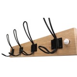 Cuier din lemn natur cu 4 agatatori