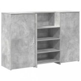 Cumpara ieftin Birou de receptie Gri beton 155x50x103,5 cm Lemn prelucrat