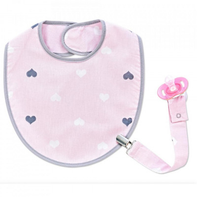Baveta cu suport pentru suzeta babyjem (culoare: gri) foto