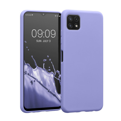 Husa Kwmobile pentru Samsung Galaxy A22 5G, Silicon, Albastru, 58471.108 foto