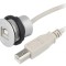 Soclu USB &Oslash;22mm IP20 Argintiu 25&divide;70&deg;C