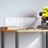 vidaXL Plăci Striate Antiderapante Aluminiu 40x20cm, Set 2 Bucăți, Argintiu, Siguranță Interior, Trepte Scări