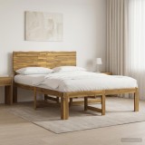 Cumpara ieftin Cadru de pat dublu cu spatar ROSTOCK Alb 160 x 200 cm