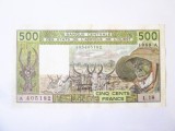 Coasta de Fildeș 500 Francs 1988 aUNC,bancnota din imagini la cel mai mic preț