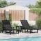 vidaXL Mobilier de lounge pentru grădină 3 pcs Negru 38 x 38 x 46cm 3335856