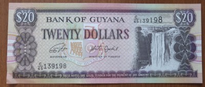 20 dollars Guyana, XF foto