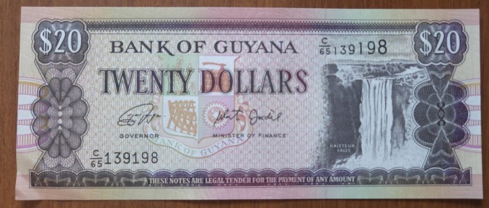 20 dollars Guyana, XF