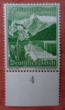 Timbru Germania Al Treilea Reich 1938 Winterhilfswerk Zell am See și Urechea Ursului Cu Margine și Cifră 4 Neștampilat - A007