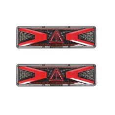 Set 2 Lampi Auto LED Spate, Universale, pentru Remorca, Camion si Trailer, utilaje agricole, 24V, Functii Semnalizare dinamica, Pozitie, STOP, 46x13cm