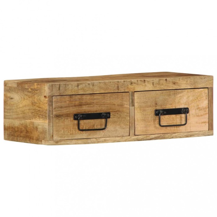 vidaXL Dulap TV montat pe perete 60x30x19 cm, lemn masiv de mango brut