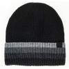 Căciulă Tricotată, Fleece, Dungi Gri, Negru, Bărbați