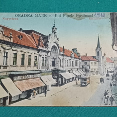 CARTE POȘTALĂ * ORADEA MARE BD. REGELE FERDINAND / 1916 *