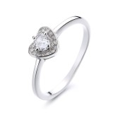 Inel argint 925, JW1325, model inima, placat cu rodiu