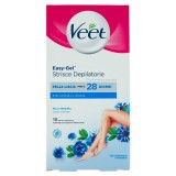 Veet Benzi Depilatoare Piele Sensibila cu Vitamina E si Ulei de Migdale, 16 buc &ndash; Epilare Corp, Brate, Picioare, Axile, Bikini