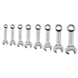Set chei combinate scurte 8-19 mm, 8 piese, otel CrV NEO