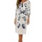 Rochie traditionala dama R25 alb/albastru , marimea M