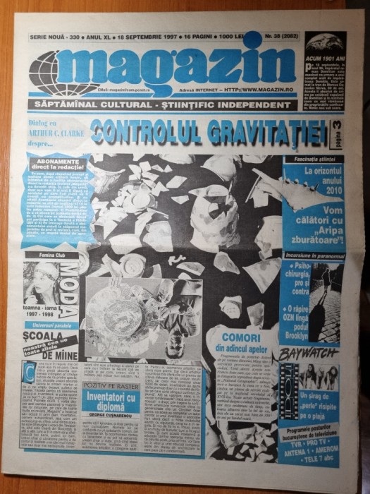 magazin 18 septembrie 1997-art arnold schwarzenegger