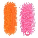 Set 2 viermi din silicon moale, Portocaliu Fuchsia, 20 cm