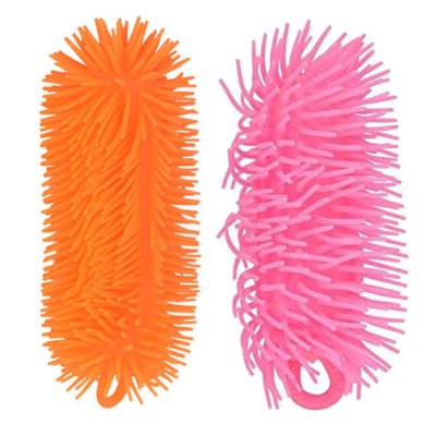 Set 2 viermi din silicon moale, Portocaliu Fuchsia, 20 cm foto