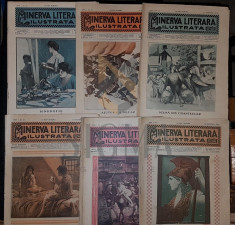 CHENDI ILARIE &amp;amp; LOCUSTEANU P., MINERVA LITERARA ILUSTRATA (Revista Literara Saptamanala), Anul I (22 Numere !!!), 1909-1910, Bucuresti foto