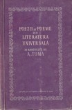 Poezii si poeme din literatura universala in romaneste de A. Toma