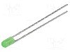 Dioda LED, 3mm, verde, 3800mcd, 20mA, 1,6...2,4V, LUCKYLIGHT - 304PGD2J-G5-2B