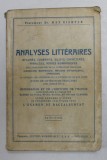 ANALYSES LITTERAIRES ...DES CHEFS - D &#039;OEUVRE DE LA LITTERATURE FRANCAISE par MAX RICHTER , POUR L &#039;EXAMEN DE BACCALUREAT , INTERBELICA , PREZINTA SUB