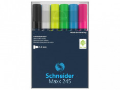 Marker pentru sticla Schneider Maxx 245 6 set foto